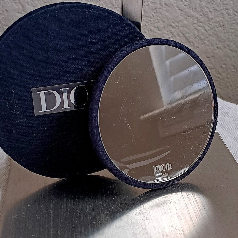 NIB Dior Beauty Round Mirror and Case